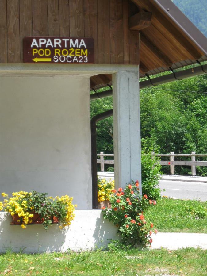 Apartma Pod Rozem Soča Exterior foto